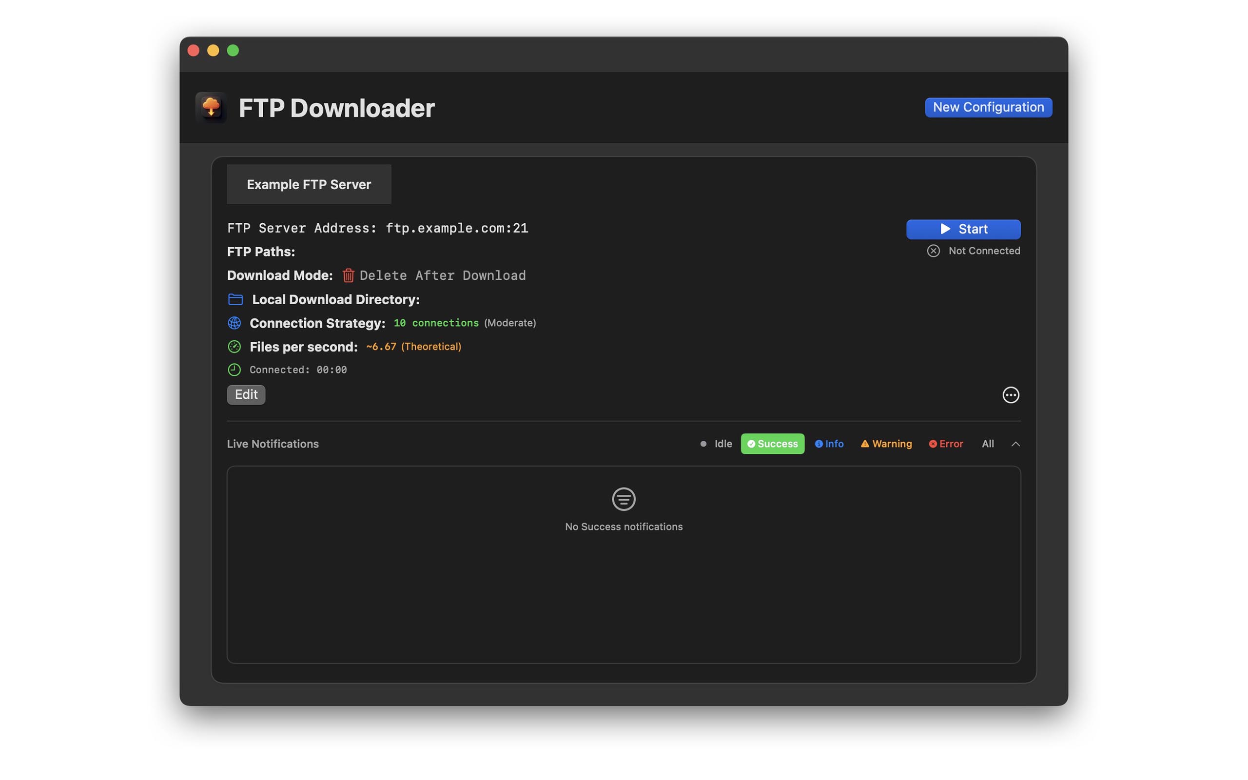 FTP Downloader Screenshot 1